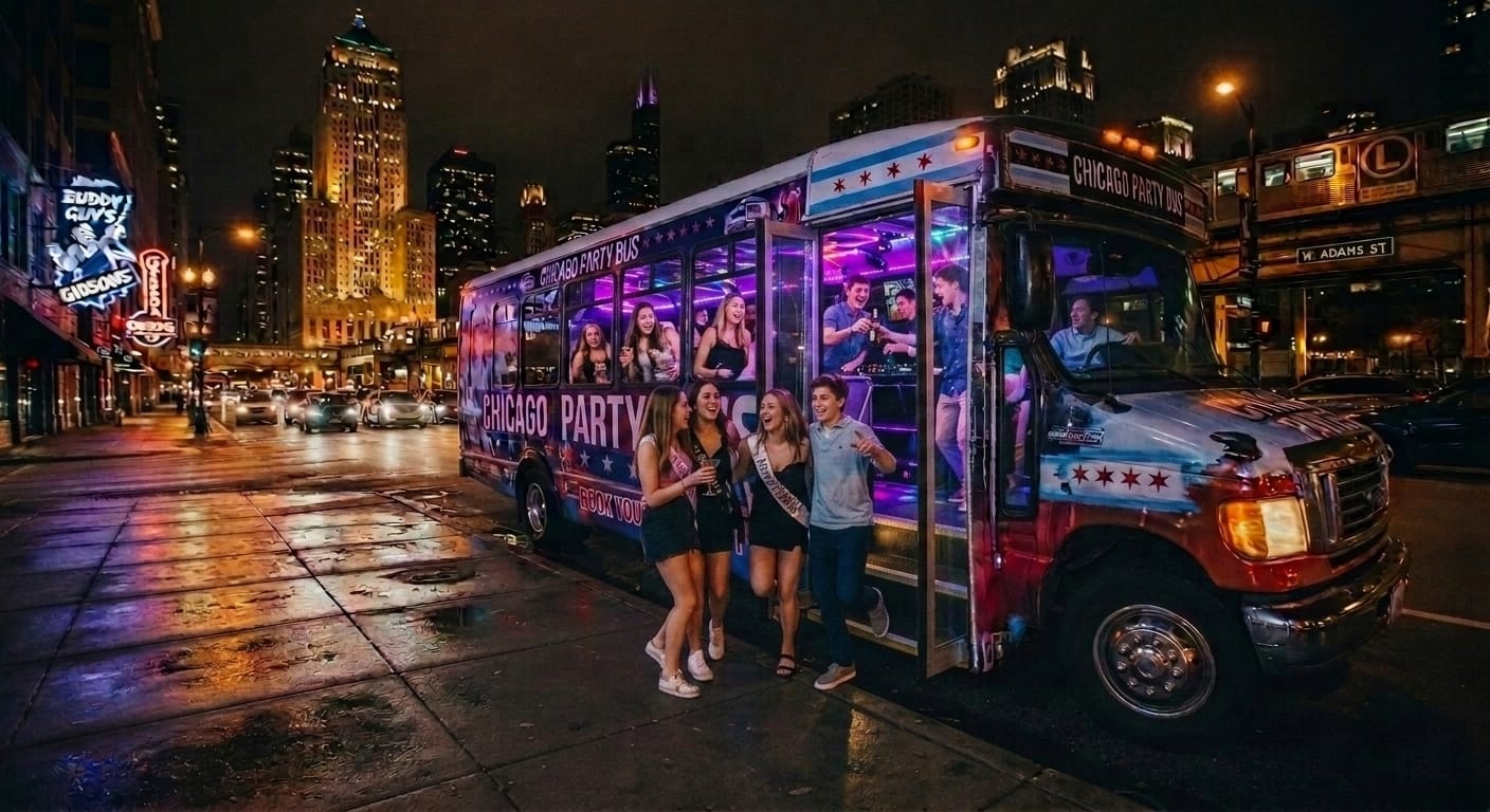 Party bus for celebrations and nights out