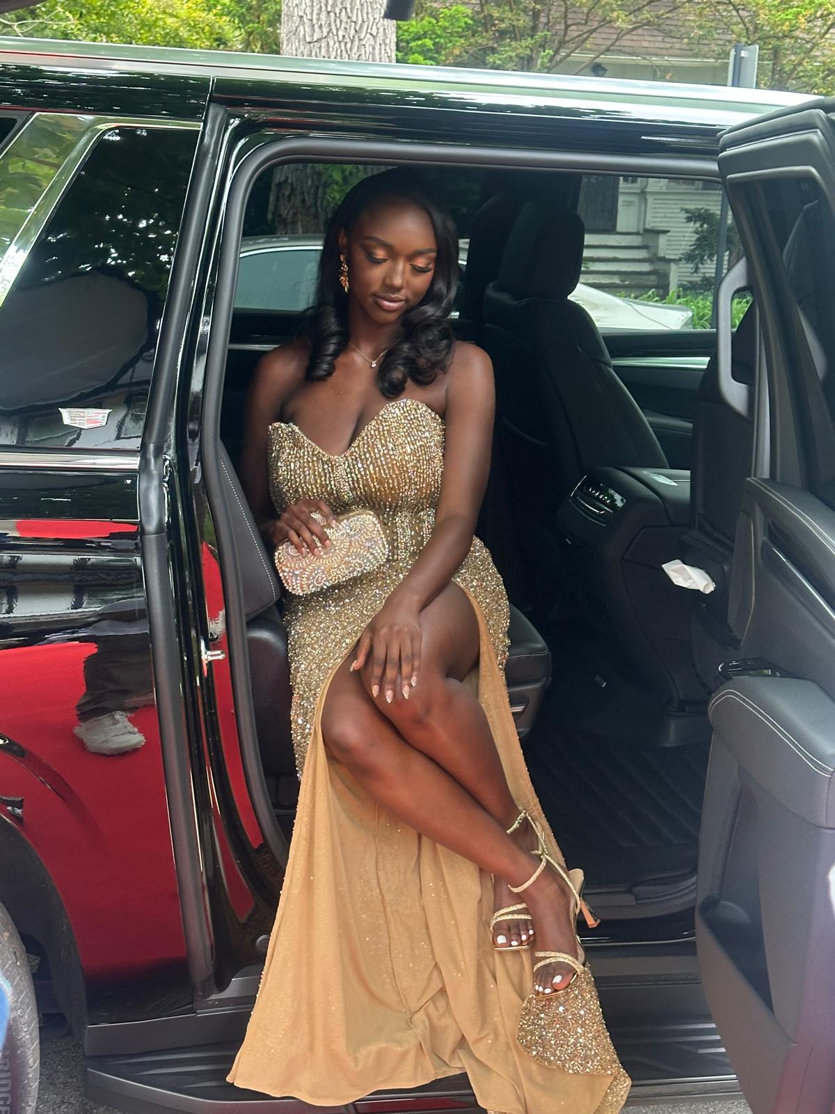 Prom client seated in the vehicle